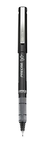 PILOT Precise V7 Stick Liquid Ink Rolling Ball Stick Pens, Fine Point (0.7mm) Black Ink, 12-Pack (35346)