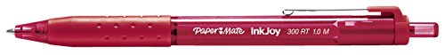 Paper Mate 1951258 Inkjoy 300 Rt Retractable Ballpoint Pen, 1Mm, Red, Dozen