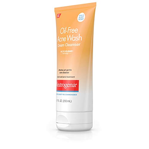 Neutrogena Oil-Free Acne Wash Cream Cleanser, 6.7 Fluid Ounce