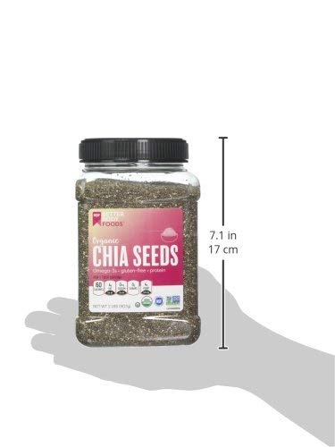 BetterBody Foods Organic Chia Seeds with Omega-3, Non-GMO (2 lbs.) (2 pack)