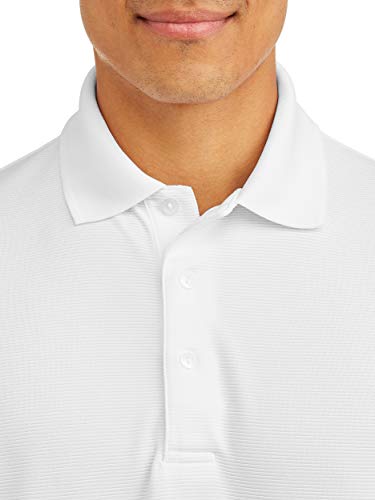 Ben Hogan Men's Short Sleeve Performance Polo Shirt (X-Large 46/48, Bright White)