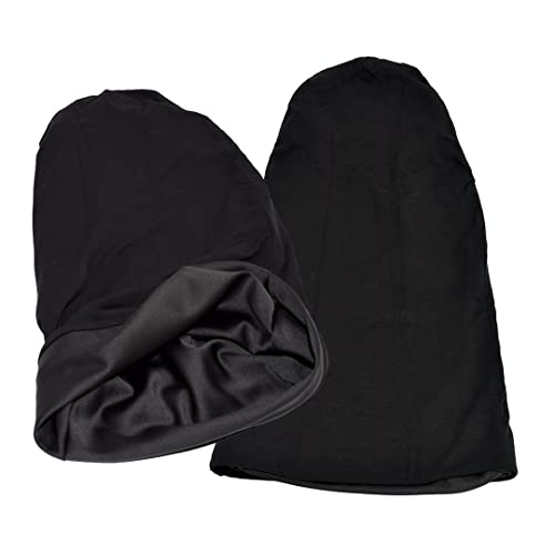 ADAMA Satin Lined Jersey Beanie - Ultra Soft - Satin Lining Prevents Breakage and Tangling, Day and Night Hair Defense