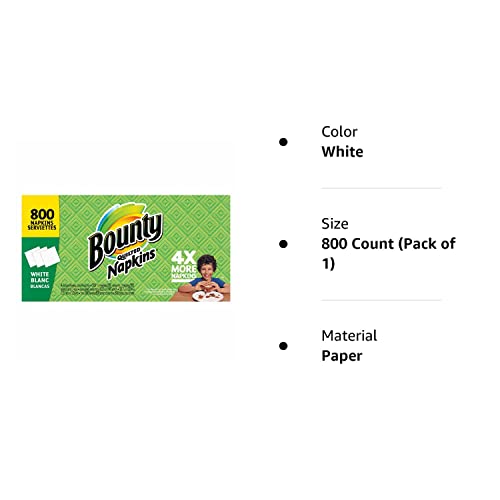 Product of Bounty Quilted Paper Napkins, 800 ct. - White - Paper Towels & Napkins [Bulk Savings]