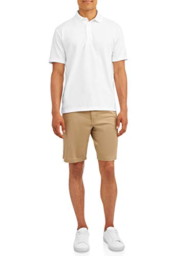 Ben Hogan Men's Short Sleeve Performance Polo Shirt (Medium 38/40, Bright White)
