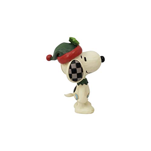 Enesco Jim Shore Peanuts Snoopy Elf Miniature Figurine, Multicolor