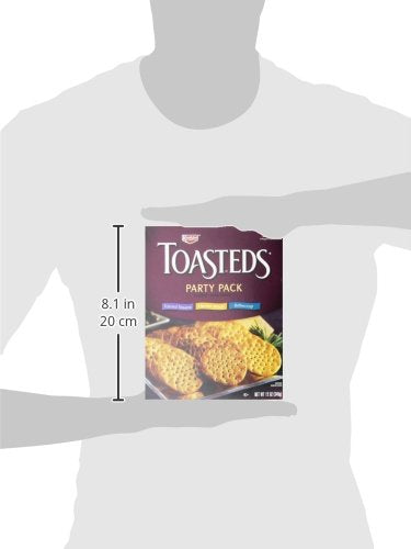 Toasteds Crackers, Party Pack Assortment, 12 oz Boxes (Pack of 4)
