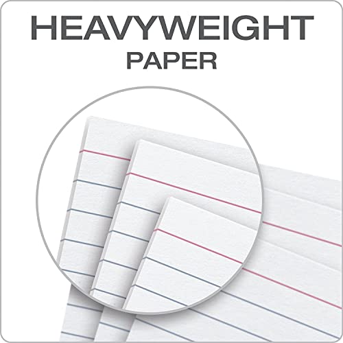 Oxford Heavyweight Ruled Index Cards, 3" x 5", White, 100 Per Pack (63500) + E-Book "Exercise at Your Desk"