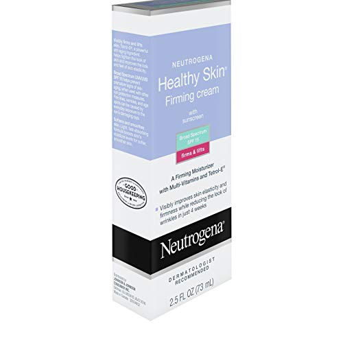 Neutrogena Healthy Skin Glycerin & Green Tea Firming Face Cream Moisturizer & Neck Cream with SPF 15 Sunscreen - Anti Wrinkle Cream, Face Moisturizer for Dry Skin & Neck Firming Cream, 2.5 fl. oz