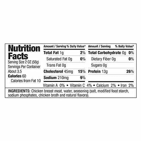 Kirkland Chicken Breast in Water 12.5 oz. cans - 6 count - Premium Chunk - Great for chicken salad, quesadillas, soups, and casseroles