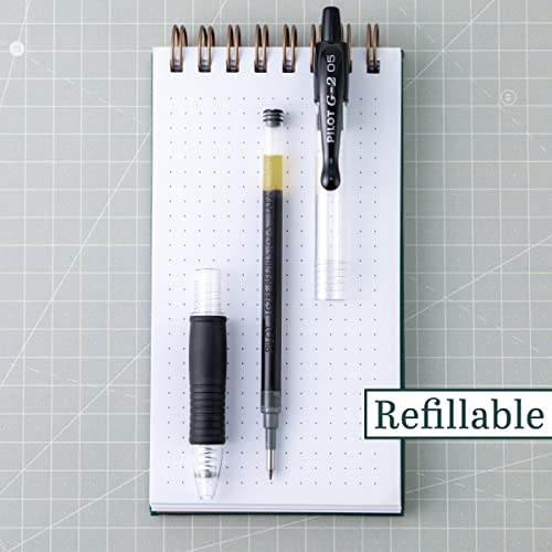 PILOT G2 Premium Refillable and Retractable Rolling Ball Gel Pens, Extra Fine Point