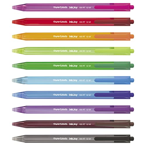 Paper Mate InkJoy 100RT Retractable Ballpoint Pens, Medium Point (1.0mm), Assorted, 16 Count