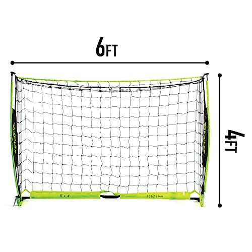 Franklin Sports Blackhawk Deluxe Flexpro Portable Soccer Goal - Green, 6' x 4'