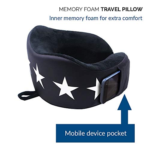 DUKAP Memory Foam Travel Pillow with 360 Degree Head and Neck Support, Travel Accessory for Airplane