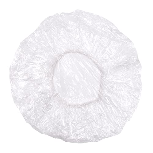 ADAMA Disposable Shower Conditioning Processing Caps, Ideal For Perms and Conditioning Treatments, Clear Caps With Elastic Trim, Standard Size For Ultimate Coverage, 30 Caps, Clear