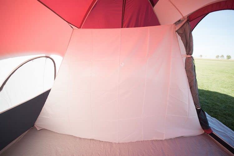 8-Person Family Camping Tent - Lightweight Portable Outdoor Tent with Carry Bag - 2-Door Divider for Family Camping Hiking Beach.