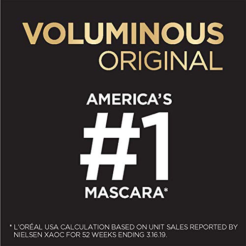 L'Oreal Voluminous Waterproof Mascara, Black [360], 0.28 oz (Pack of 2)