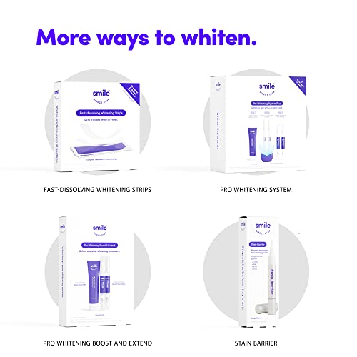 SmileDirectClub Fast Dissolving Teeth Whitening Strips - 2X Whiter Results, 2X Faster - Professional Strength Hydrogen Peroxide - Pain Free and Enamel Safe