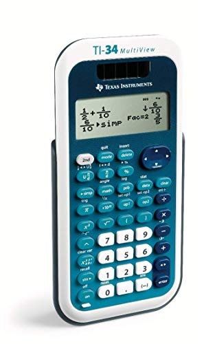 Texas Instruments, Inc TI34MV Scientific Calculator,4-Line,Dual Pwr,3-1/5-Inch x6-1/10-Inch x3/4-Inch,BE