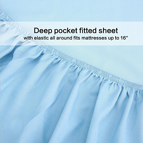 Best Season Bed Sheet Set - 1 Flat Sheet,1 Fitted Sheet and 1 Pillow Cases, Extra Soft Luxury Bedding Set,Deep Pockets,Wrinkle,Fade Resistant - Hypoallergenic