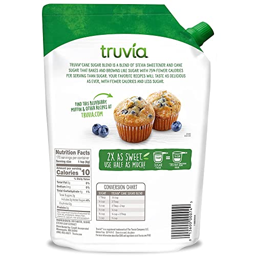 Truvia Sweetener Baking Blend, Now Called "Cane Sugar Blend" 2 Pack, 1.5 LBS each