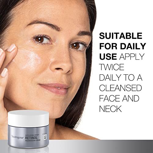 Neutrogena Rapid Wrinkle Repair Retinol Face Moisturizer, Daily Anti-Aging Face Cream with Retinol & Hyaluronic Acid to Fight Fine Lines, Wrinkles, & Dark Spots, 0.5 oz (Pack of 12)