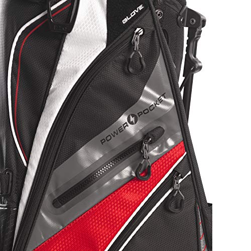 IZZO Golf Versa Ultra-Lite Stand Golf Bag with Exclusive Features, Red/White/Blue