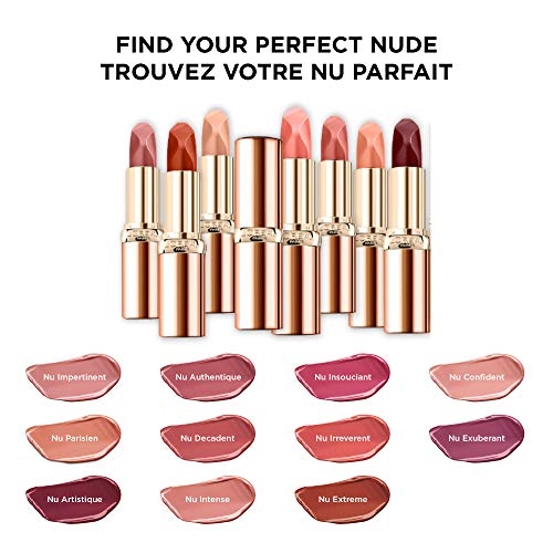 L'Oreal Colour Riche Nude Lipstick Nu Confident, 0.13 Ounce