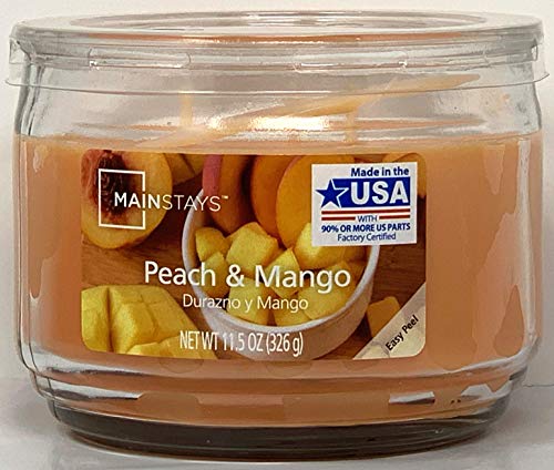 Mainstays 11.5oz Scented Candle, Peach & Mango 4-Pack
