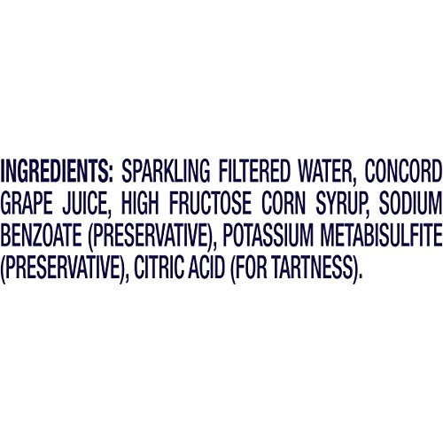 Welch's Sparkling Juice Cocktail, Non-Alcoholic, Red Grape, 25.4 Ounce (Pack of 12)