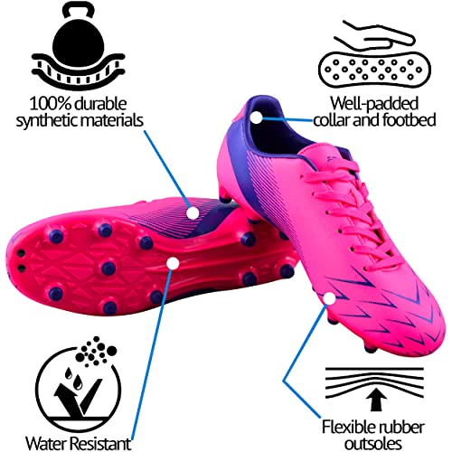 Vizari Kids Ranger FG Soccer Cleats | Toddler | Little Kids | Big Kids | Boys Soccer Shoes | Soccer Cleat Kids | Cleats for Kids | Girls Soccer Shoes