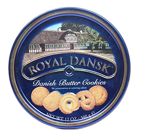 Royal Dansk Danish Butter Cookies, 12 Ounce Tins (Pack of 4)