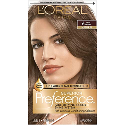 L'Oreal Superior Preference - 6 Light Brown (Natural) 1 Each (Pack of 3)