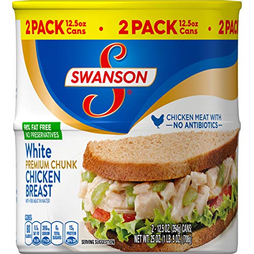 Swanson Premium White Chunk Chicken Breast, 12.5 oz. Can - Pack of 4