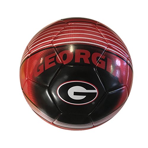 Icon Sports Fan Shop Officially Licensed Soccer Ball NCAA Georgia Bulldogs, Team Color, Size 5