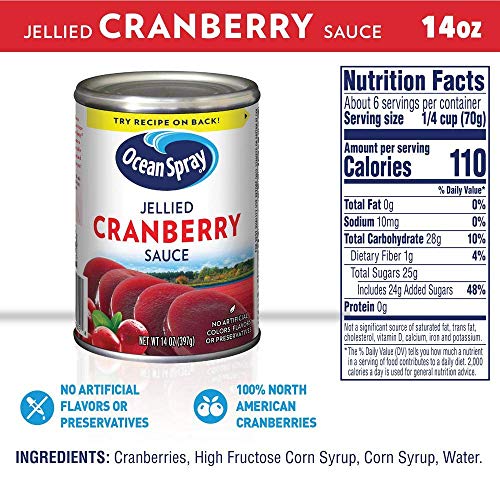 - Ocean Spray Jellied Cranberry Sauce 14 oz (Pack of 12)