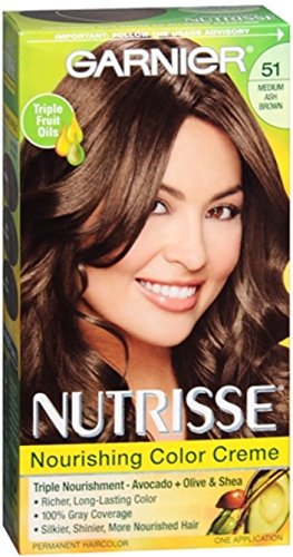 Garnier Nutrisse Haircolor - 51 Cool Tea (Medium Ash Brown) 1 Each (Pack of 3)