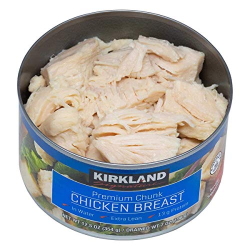 Kirkland Chicken Breast in Water 12.5 oz. cans - 6 count - Premium Chunk - Great for chicken salad, quesadillas, soups, and casseroles