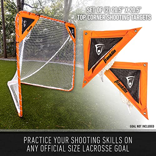 Franklin Sports Lacrosse Shooting Targets - Lax Goal Corner Shooting Target Nets - Lacrosse Shooting Practice Training Aid for Kids + Adults - 2 Targets